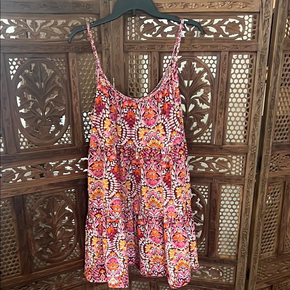 Old Navy Pink and Orange Floral Dress size XL - Picture 6 of 7
